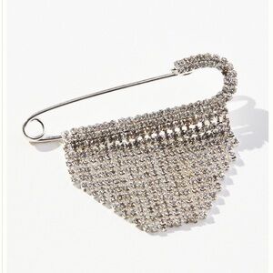 🆕 SEREFINA Rhinestone Safety Pin Brooch
